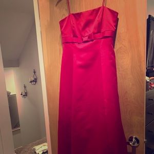 Wine red silk prom or homecoming dress!